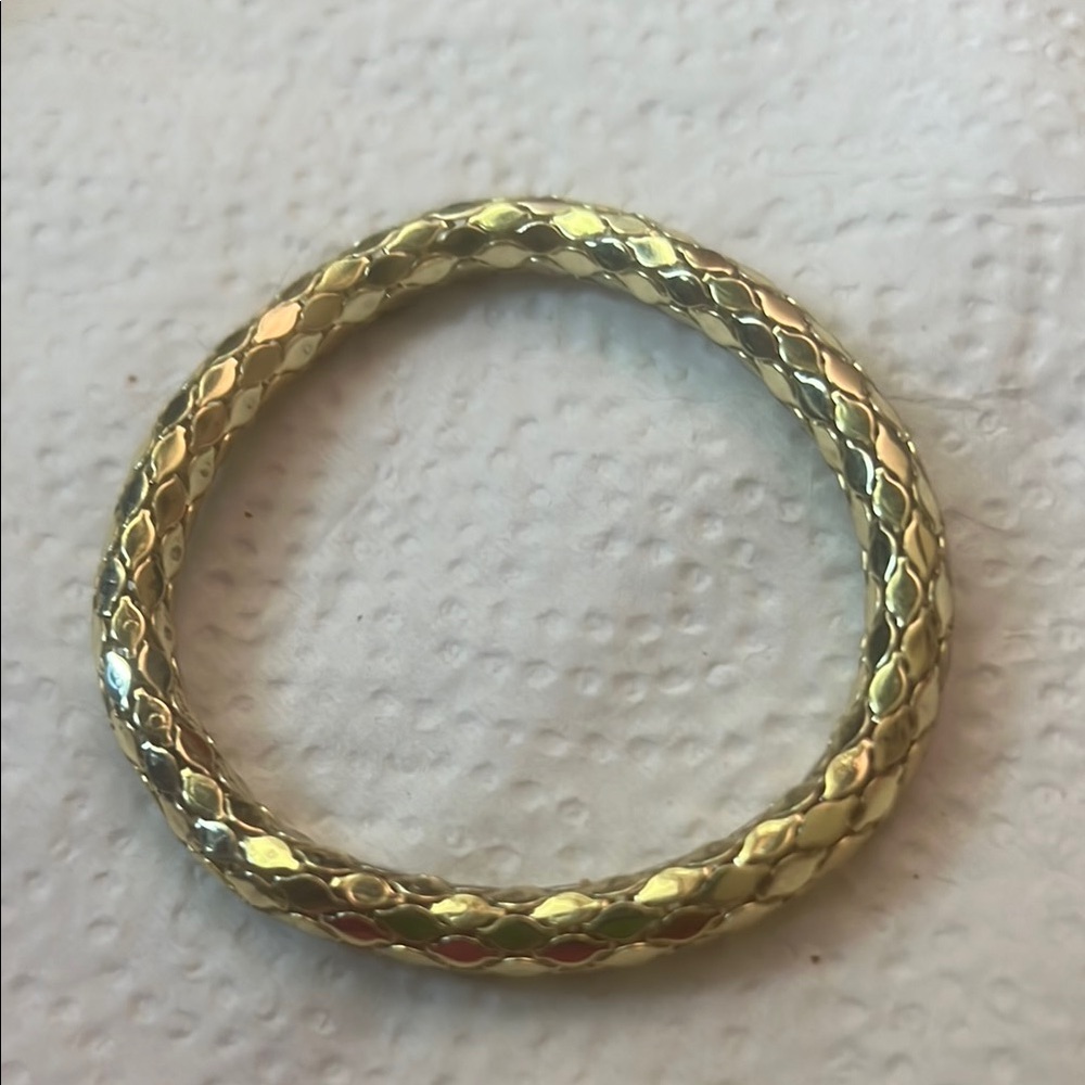 Elegant Gold-Tone Braided Bracelet